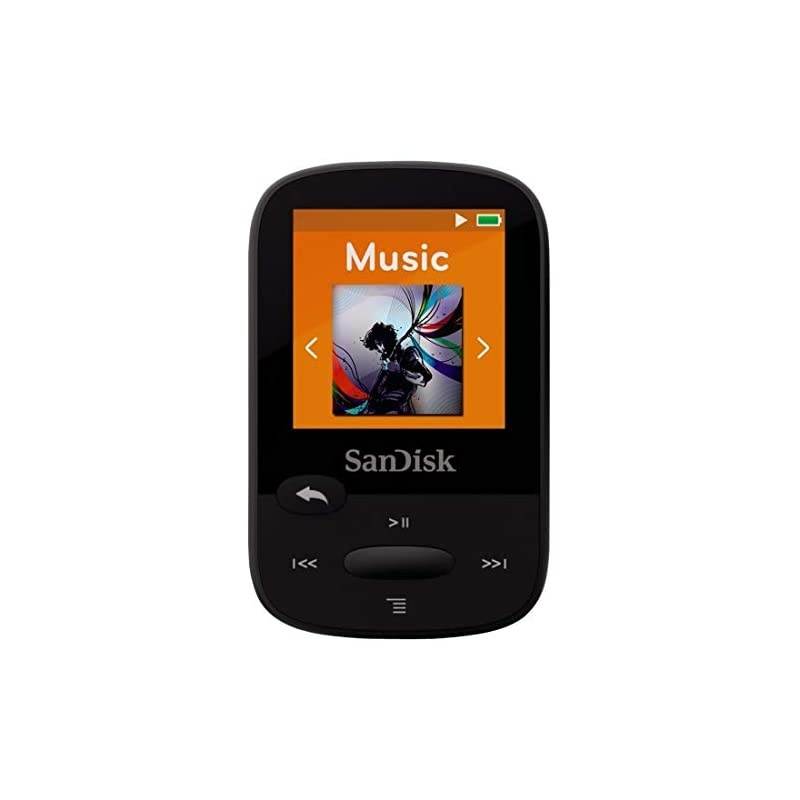 Clip Sport 8GB MP3 Player with LCD Screen and MicroSDHC Card Slot- Black - SDMX24-008G-G46K (Renewed)