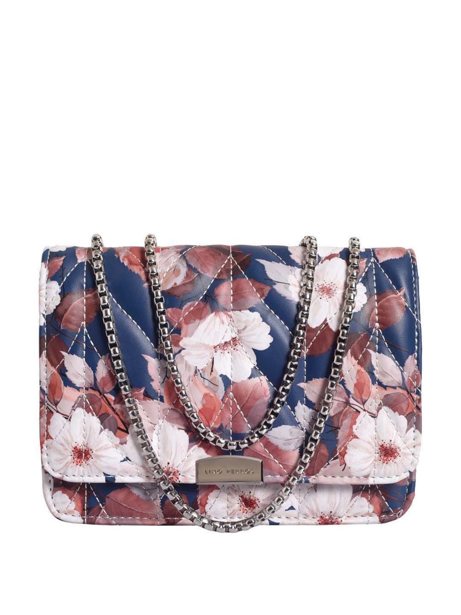 Lino Perros Blue Printed Medium Sling Handbag