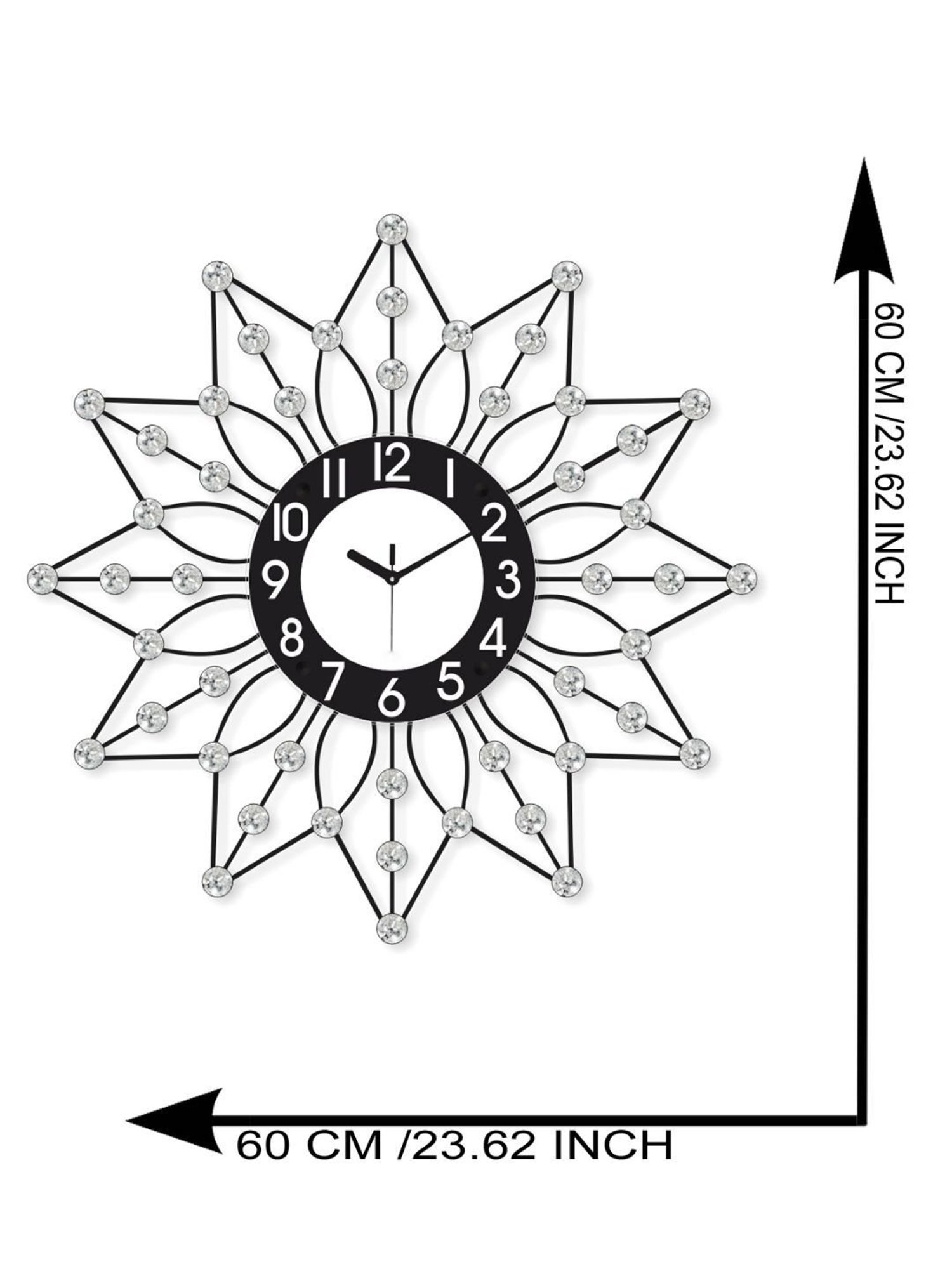 CHRONIKLE Round Black Iron Wall Clock