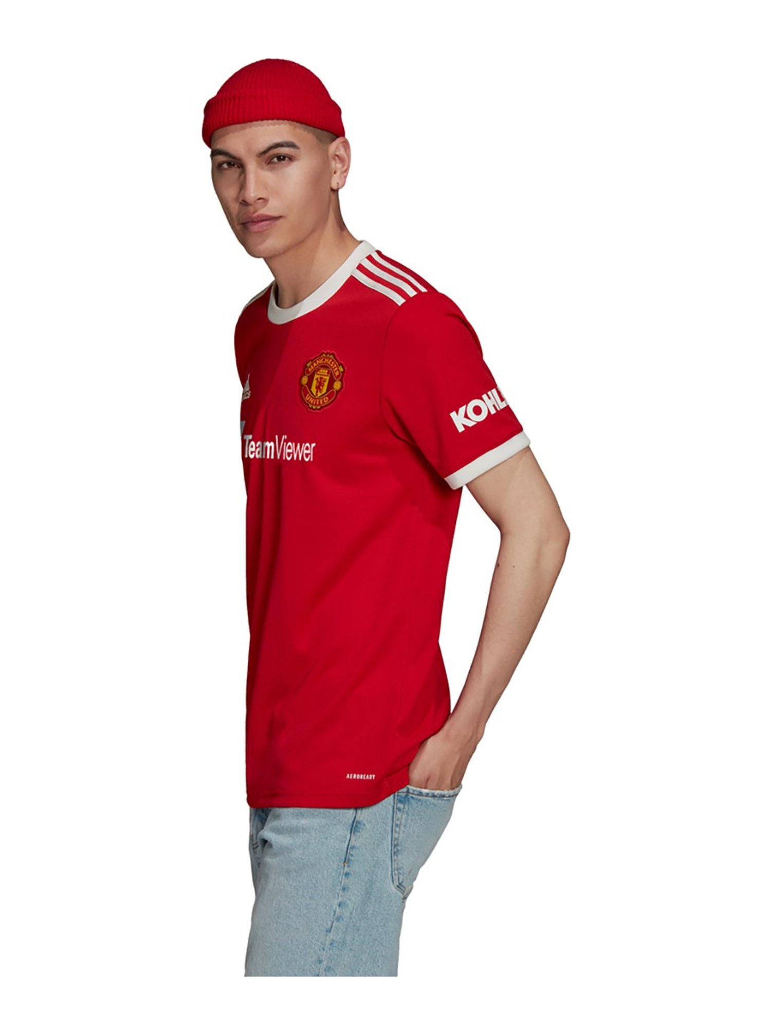 adidas Red Round Neck T-Shirt