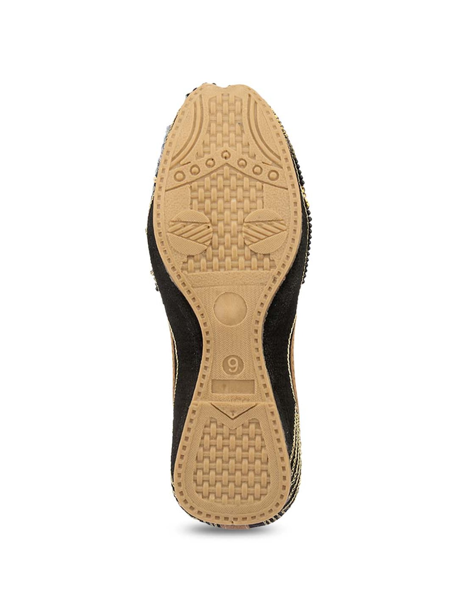 Desi Colour Women's Black Ethnic Juttis