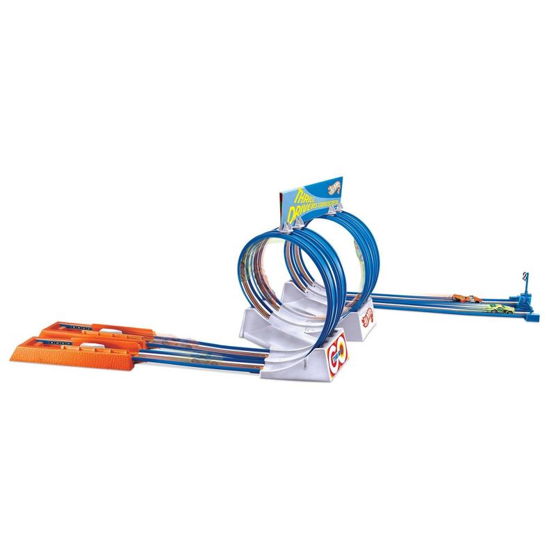 Hot Wheels Flying Customs Thrill Drivers Corkscrew Trackset