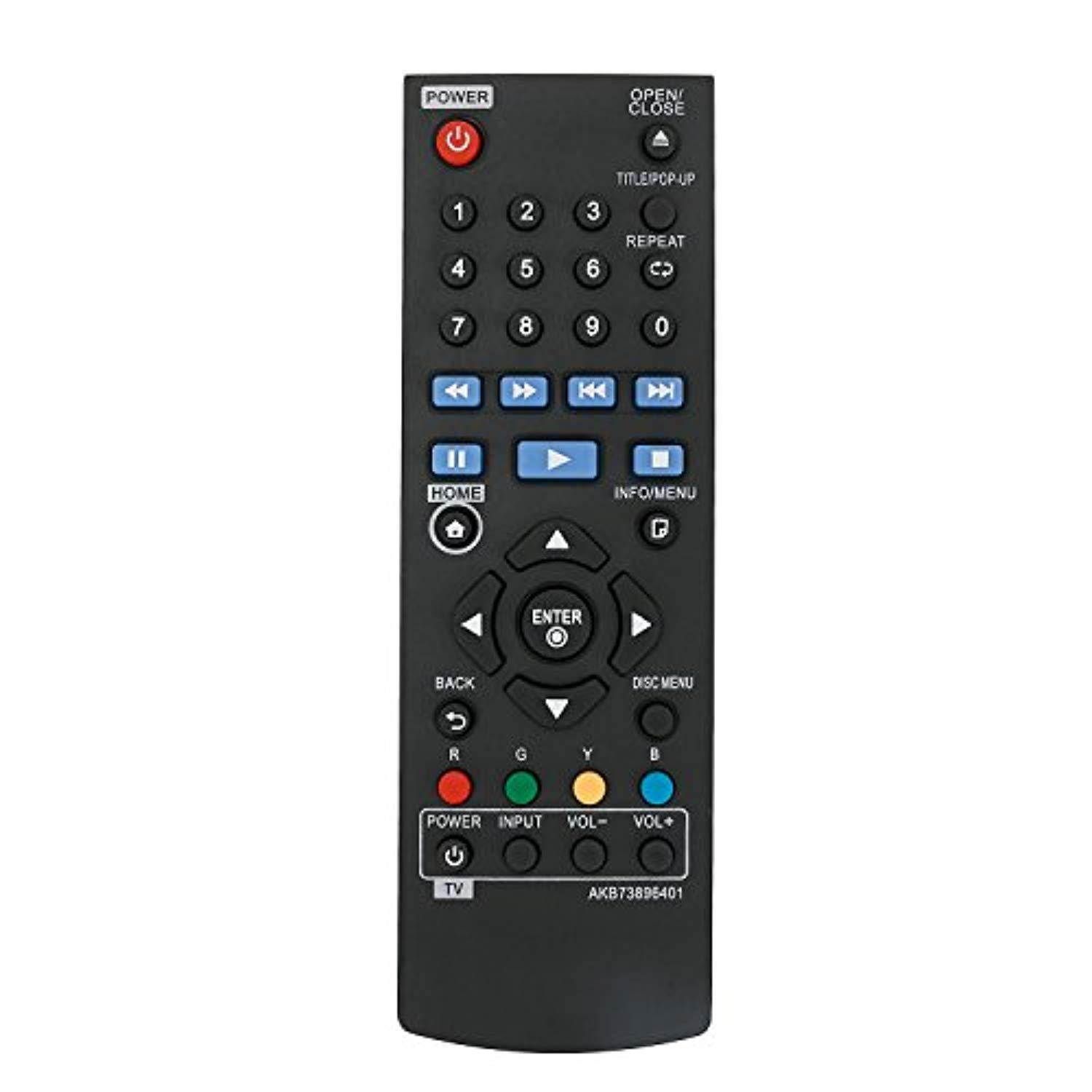 new akb73896401 replace remote for lg blu ray disc dvd player bp135 bp145 bp155 bp175 bp255 bp300 bp335w bp340 bp350 bpm25 bpm3