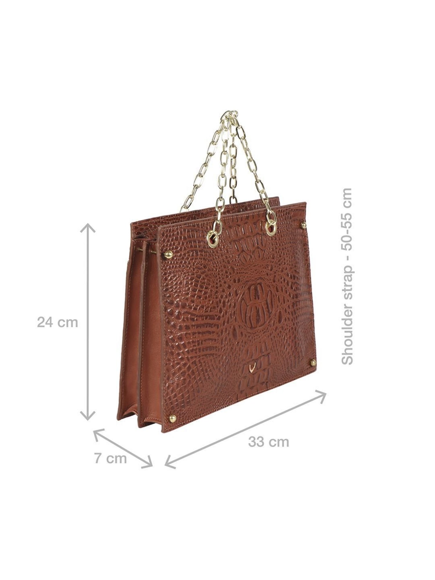 Hidesign Tan Textured Medium Handbag