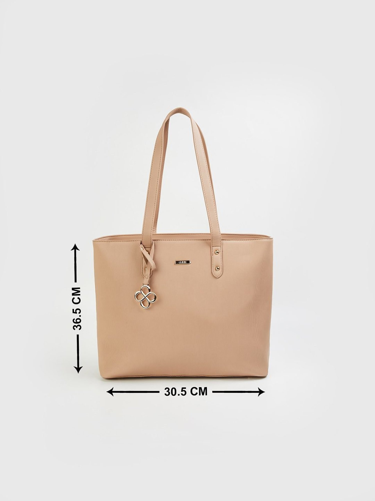 Code by Lifestyle Beige Textured Tote Bag
