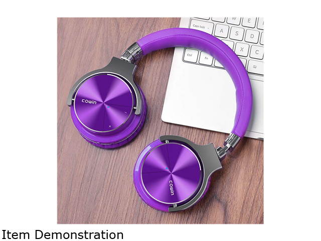 COWIN E7 Pro Active Noise Cancelling Wireless Bluetooth Headphones with Microphone; Hi-Fi Deep Bass, Over Ear, 30H Playtime, for Travel, Work, TV, Computer, Phone - Black