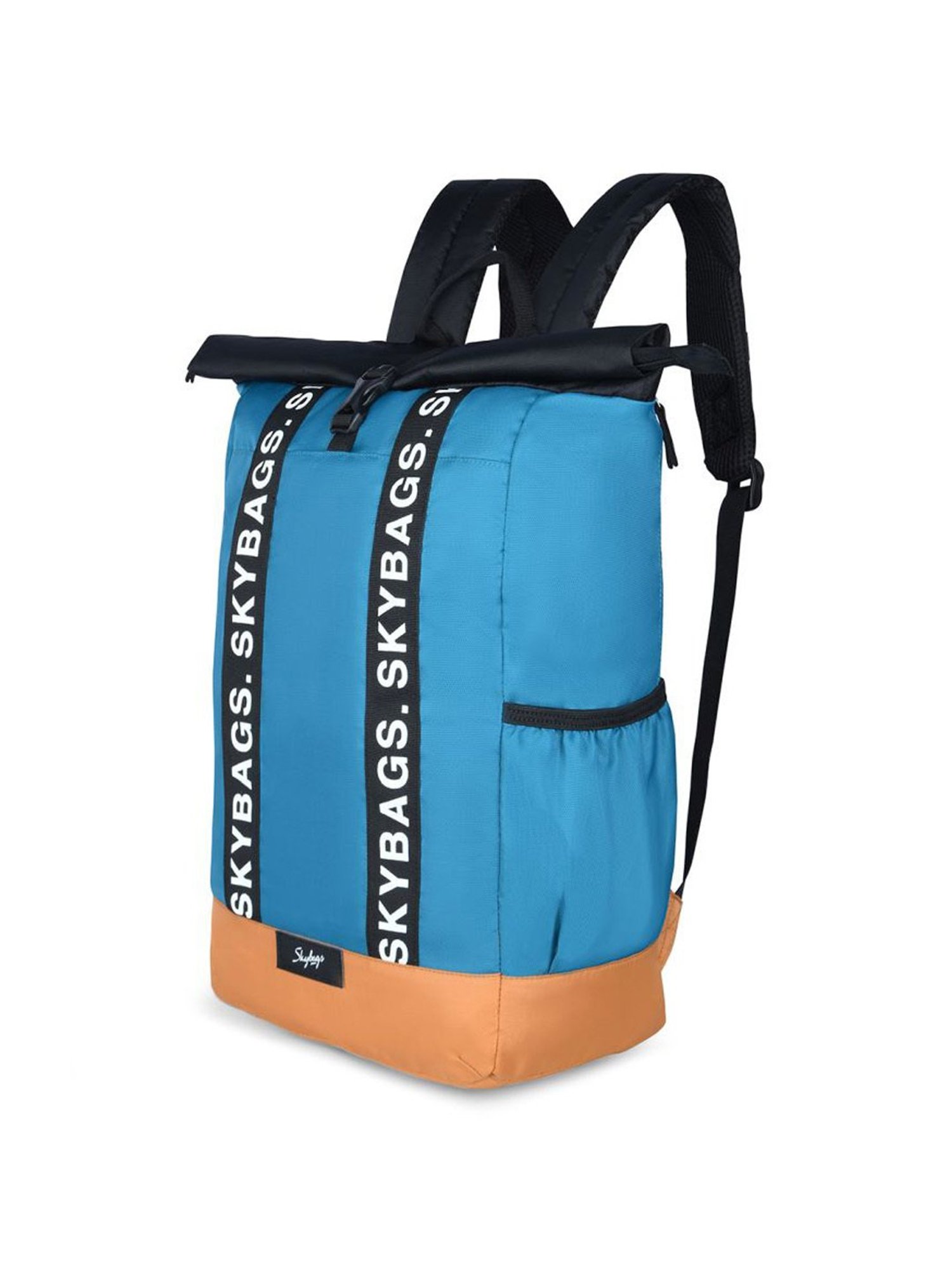 Skybags Grad Plus 01 Teal & Brown Polyester Printed Laptop Backpack - 30 Ltrs