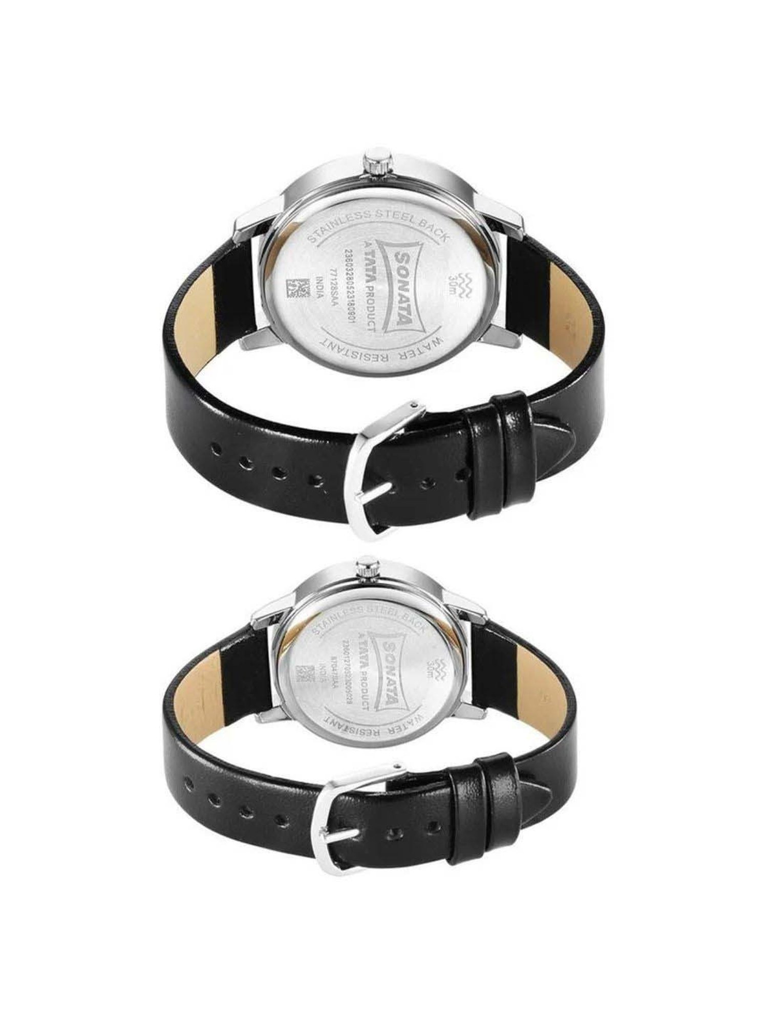 Sonata Pairs NS7712887047SL01P Unisex Analog Watch