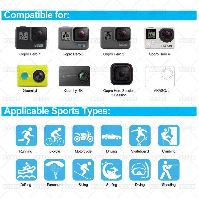 Ackmioxy 61 in 1 Action Camera Accessories Kit for GoPro Hero 9 8 7 6 5 4 Hero Session 5 Black Insta360 SJ4000 5000 6000 Xiaomi Yi DJI AKASO Campark Action Camera