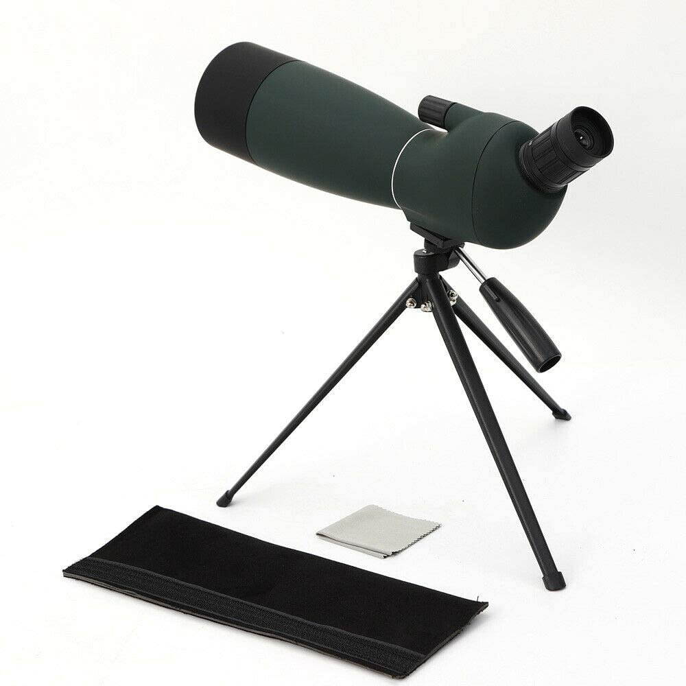 LOYALHEARTDY Aluminum Tripod Black Spotting Telescope, Anti-fog and Waterproof, Suitable for Outdoor Bird/Star Watching 25-75X70