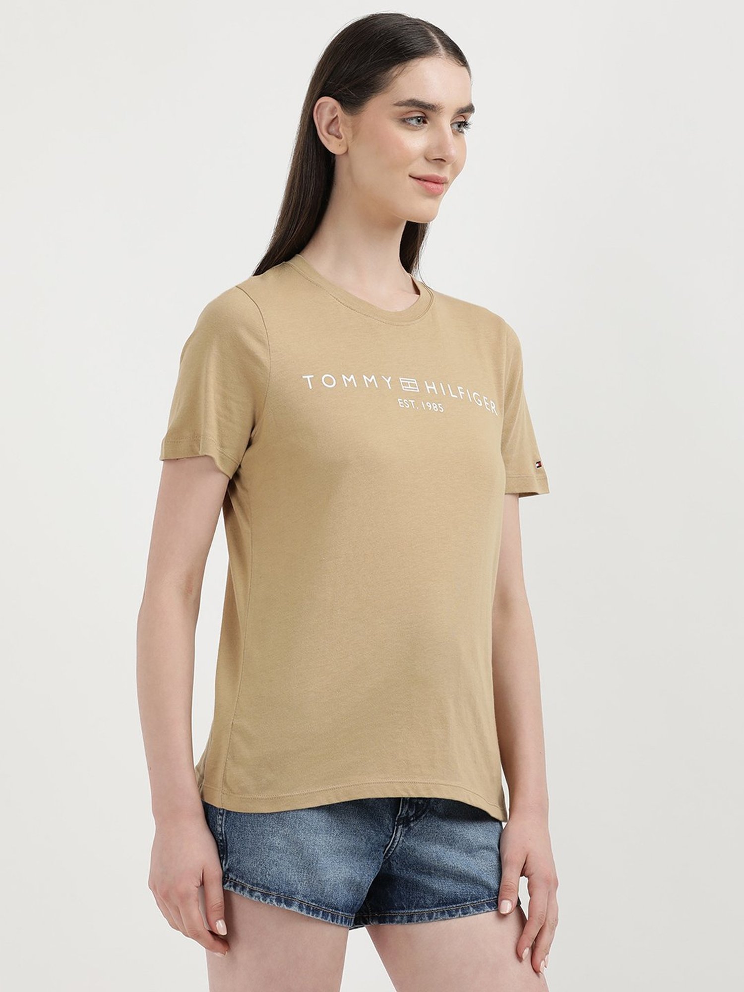 TOMMY HILFIGER Khaki Graphic Print T-Shirt