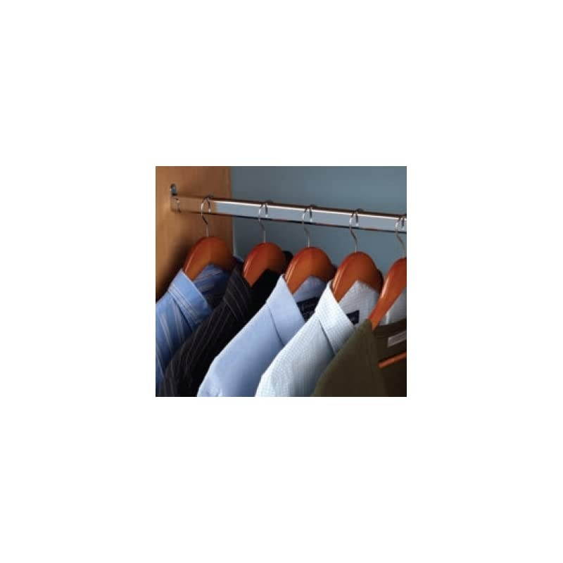 Polished Chrome Closet Rod With 2 End Supports