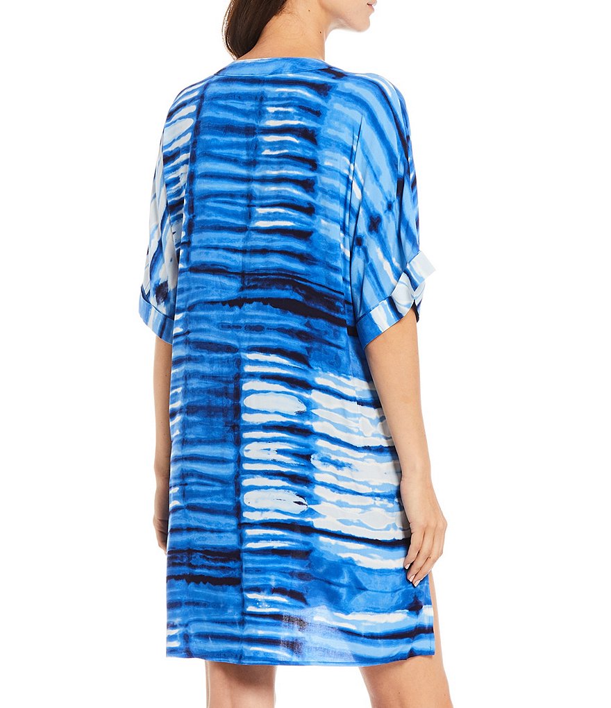 Natori Shibori Printed Challis Tunic Sleepshirt