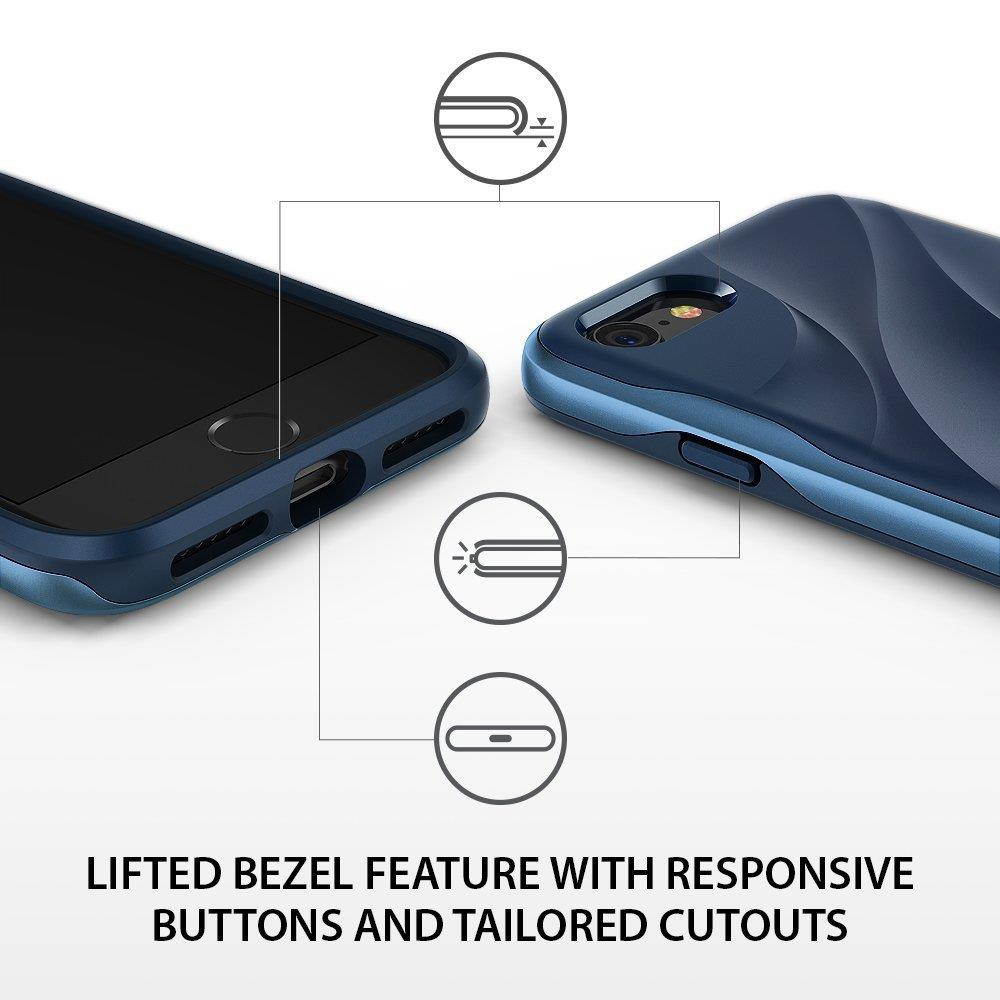 Apple iPhone 8 Case, Ringke [WAVE] Dual Layer Heavy Duty Shockproof PC TPU Protective Cover for iPhone 7 / iPhone 8 - Coastal Blue