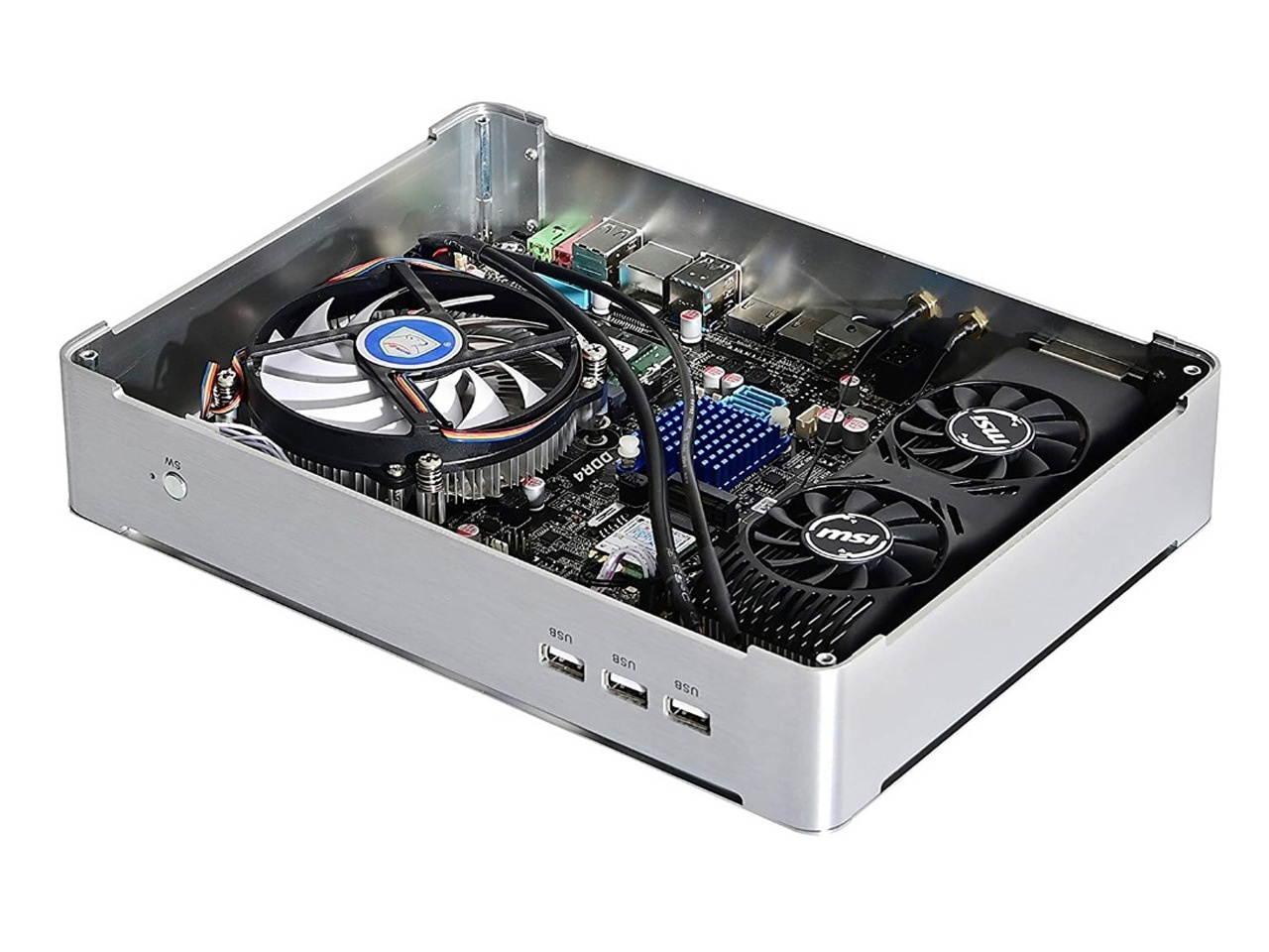 Partaker Mini PC Gaming, Intel i7-9700F 8 Cores up to 4.7Ghz CPU, Win 10 Pro Desktop Computer, 16GB DDR4 RAM 512GB SSD, Built-in GTX1650 4G DDR5 1740MH Dedicated Graphics Card, HD DP DVI LAN