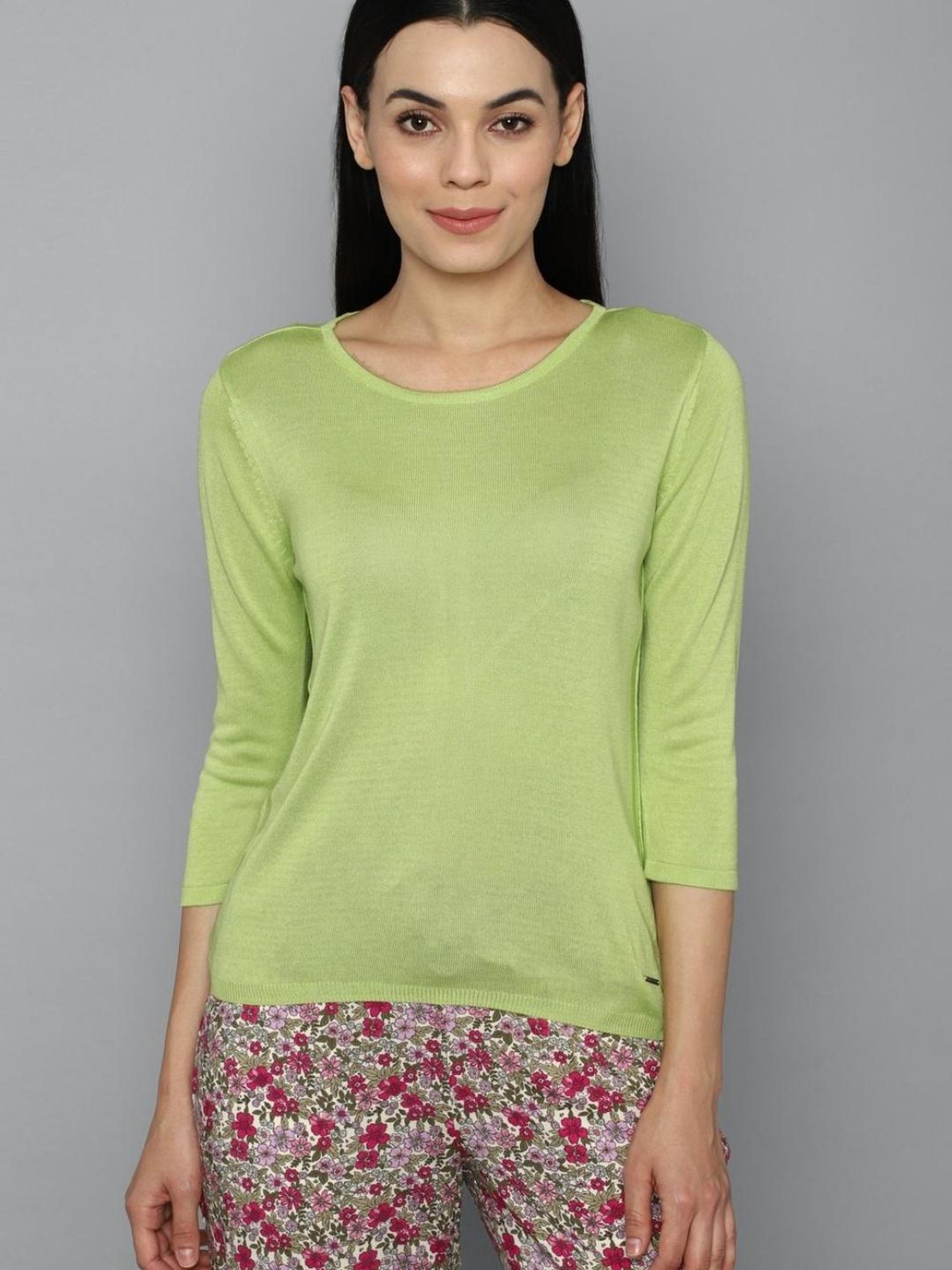 Allen Solly Green Regular Fit T-shirt