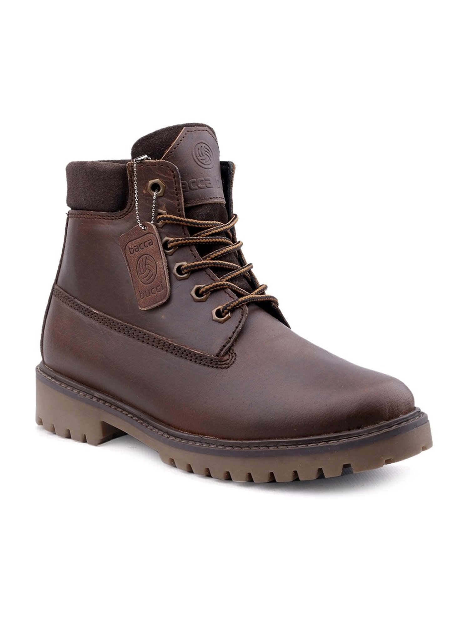 Bacca Bucci Men's BULLET Brown Derby Boots