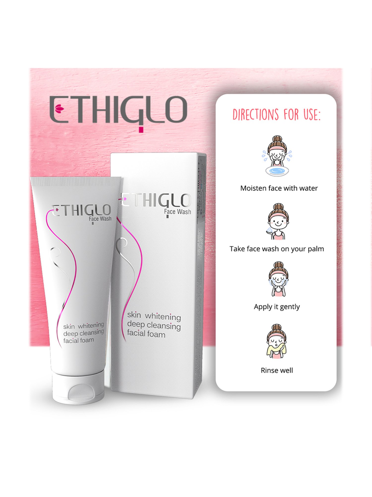 Ethiglo Skin whitening Face Wash - Pack of 4 (200 ml Each)