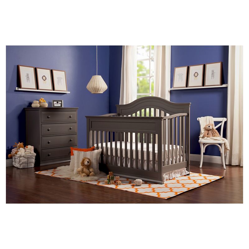 DaVinci Brook 4-in-1 Convertible Crib with Toddler Rail - Slate