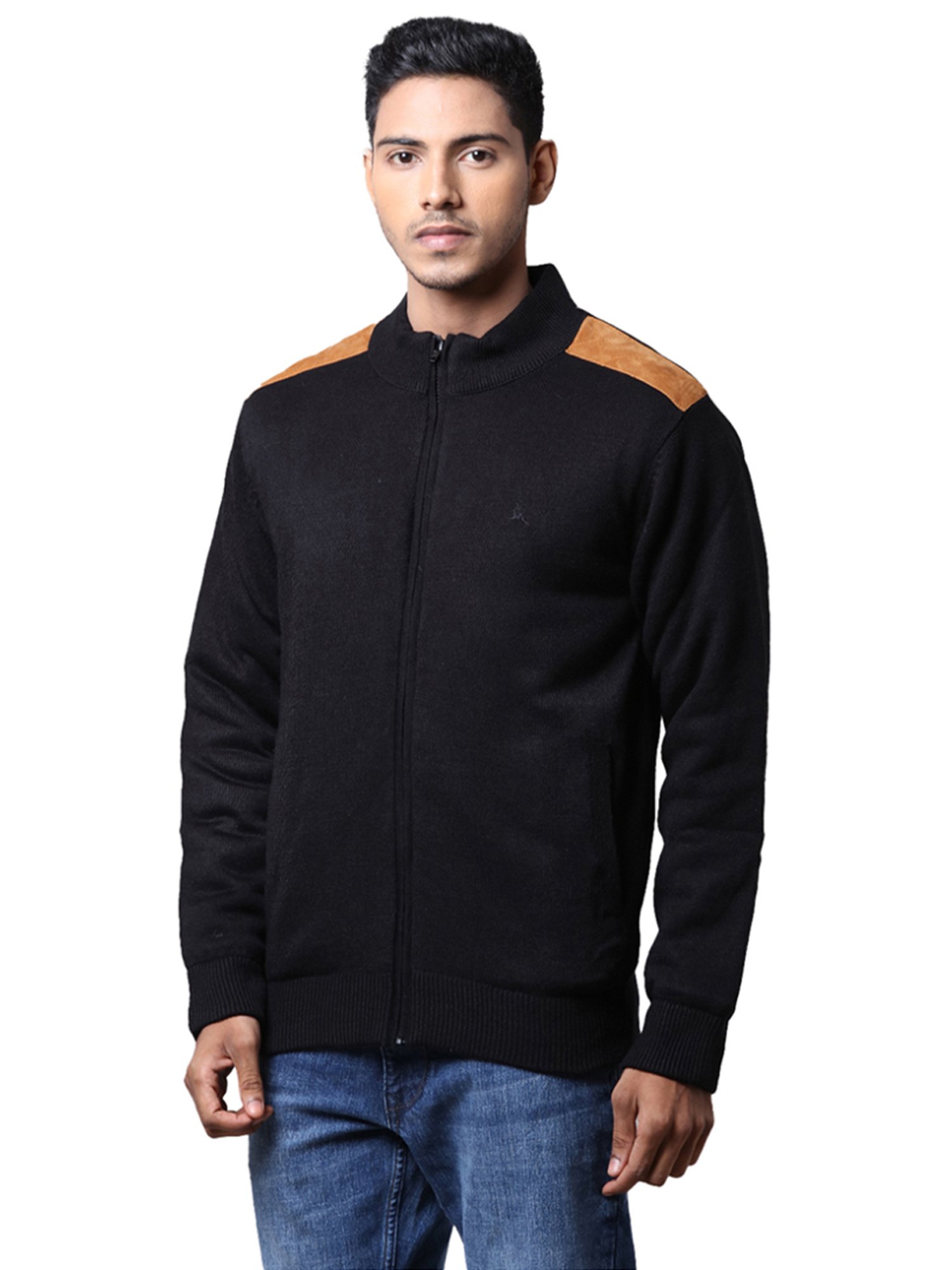 Parx Black Regular Fit Sweater