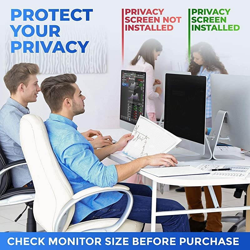 Monitor Privacy Screen 238 Info Protection for Desktop Computer Security AntiGlare AntiScratch Blocks 96 UV Matte or Gloss Finish Privacy Filter Protector 169 APF238W9
