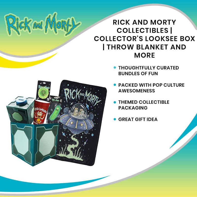 Toynk Rick and Morty Collectibles | Collector's LookSee Box | Throw Blanket and More