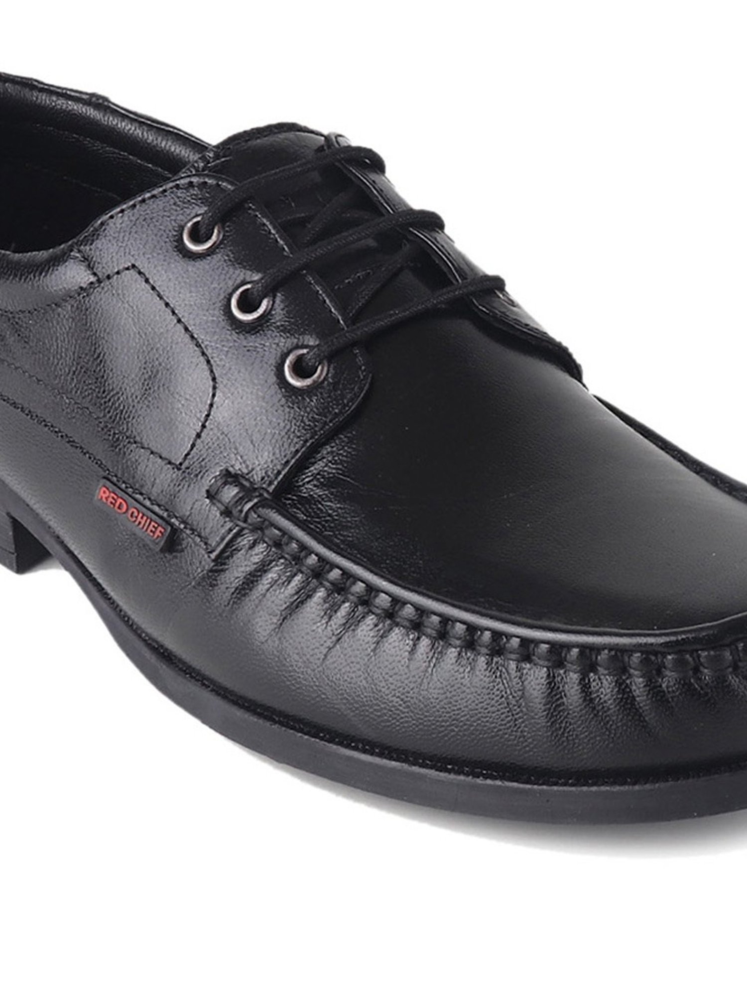 Red Chief Men's Black Derby Shoes