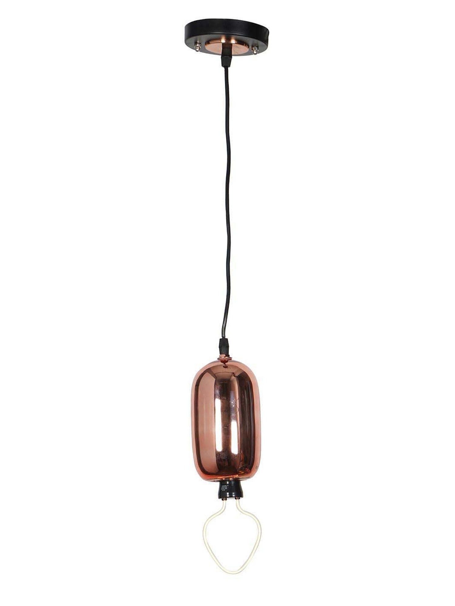 Fos Lighting Modern Copper Glass Capsule Pendant Light - Set of 1
