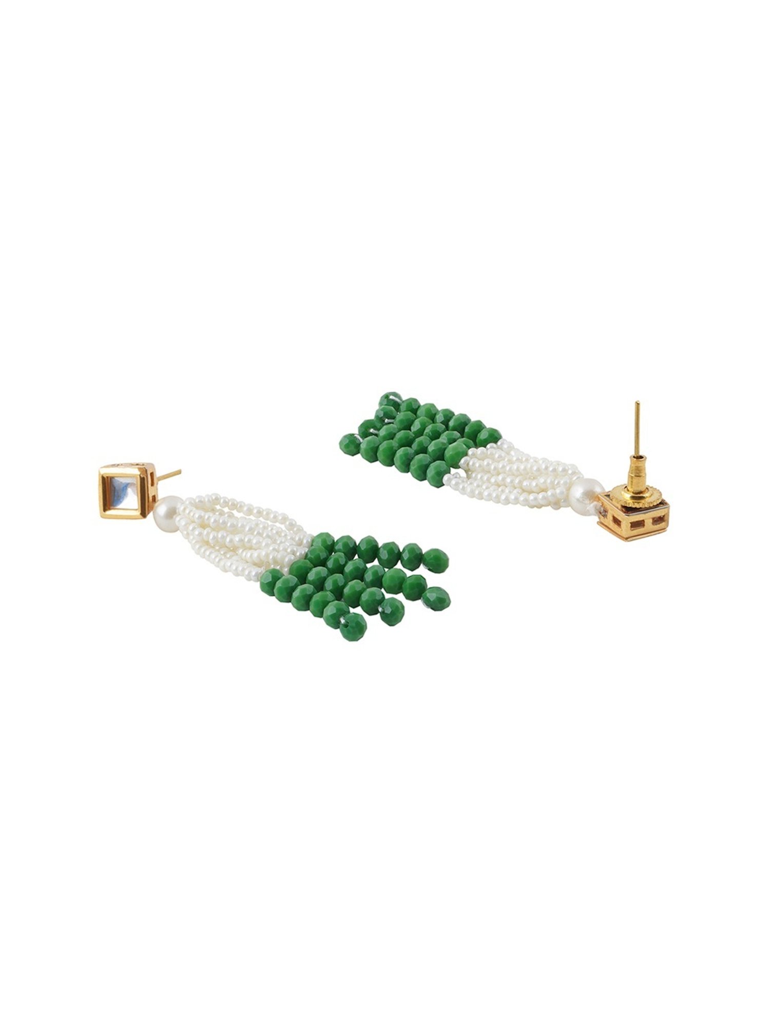 Teejh Jareen Green & White Gold Necklace & Earring Set