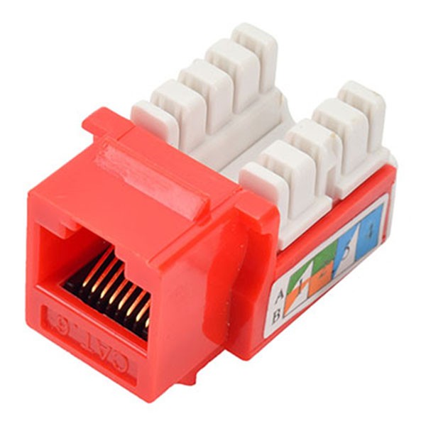 Cat6 110 Style Punch Down Keystone Jack, White, CAT 6, Rj45 90 Degree 50-Pack