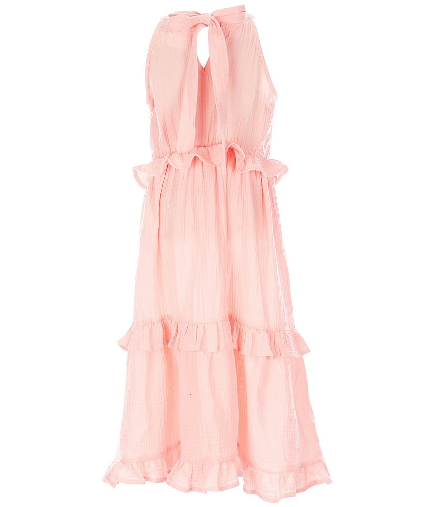 Rare Editions Big Girls 7-16 Printed Chiffon Tiered Maxi Dress