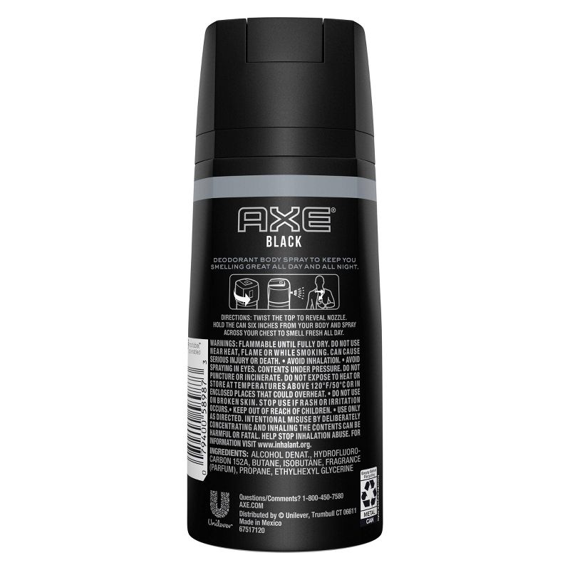 AXE Black 48-Hour Fresh Deodorant Body Spray - 4oz