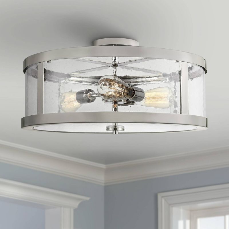 Feiss Harrow 19 3/4"W Polished Nickel 3-Light Ceiling Light