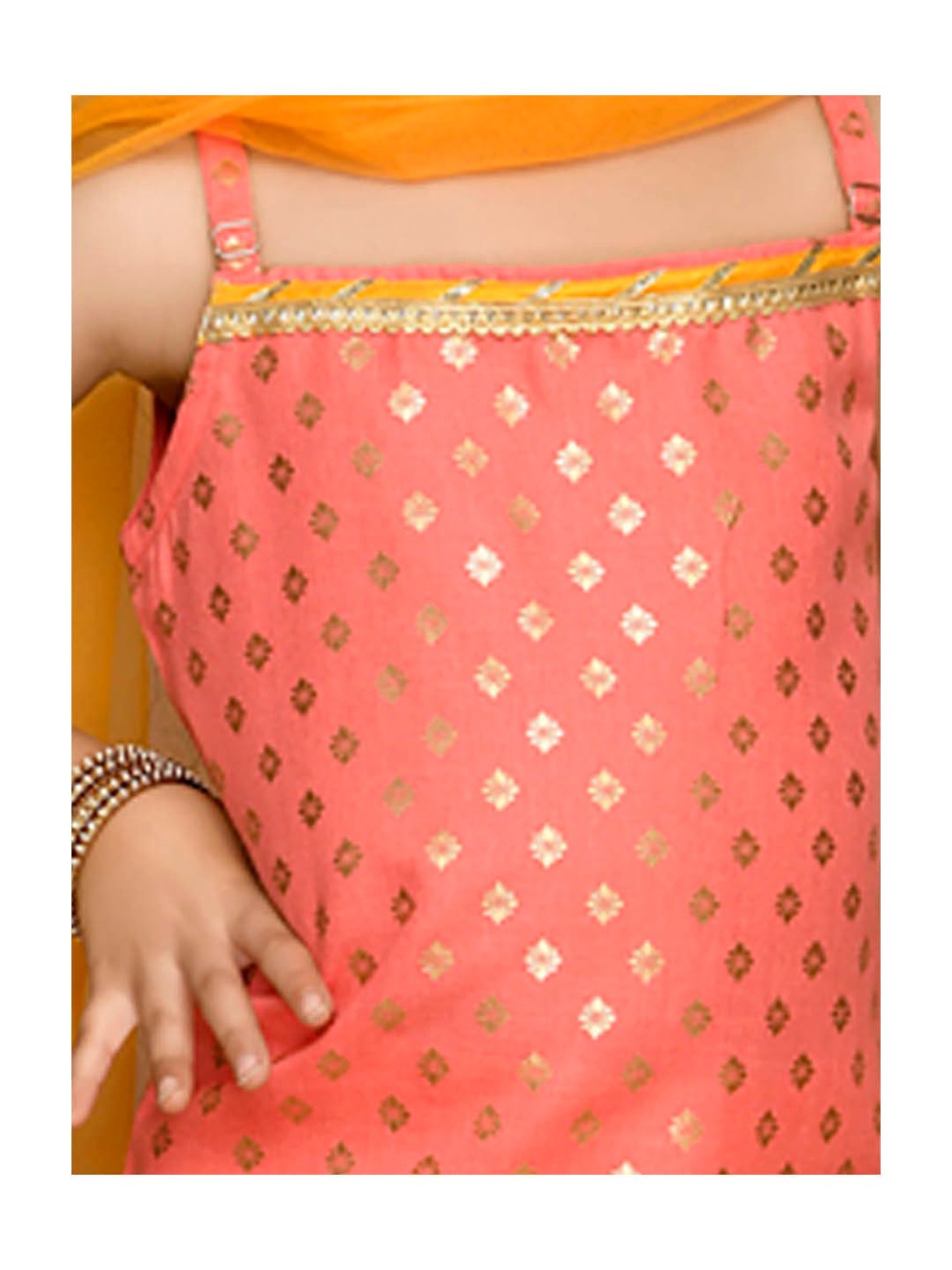 VASTRAMAY Kids Blue & White Cotton Over Dyed Kurta Set