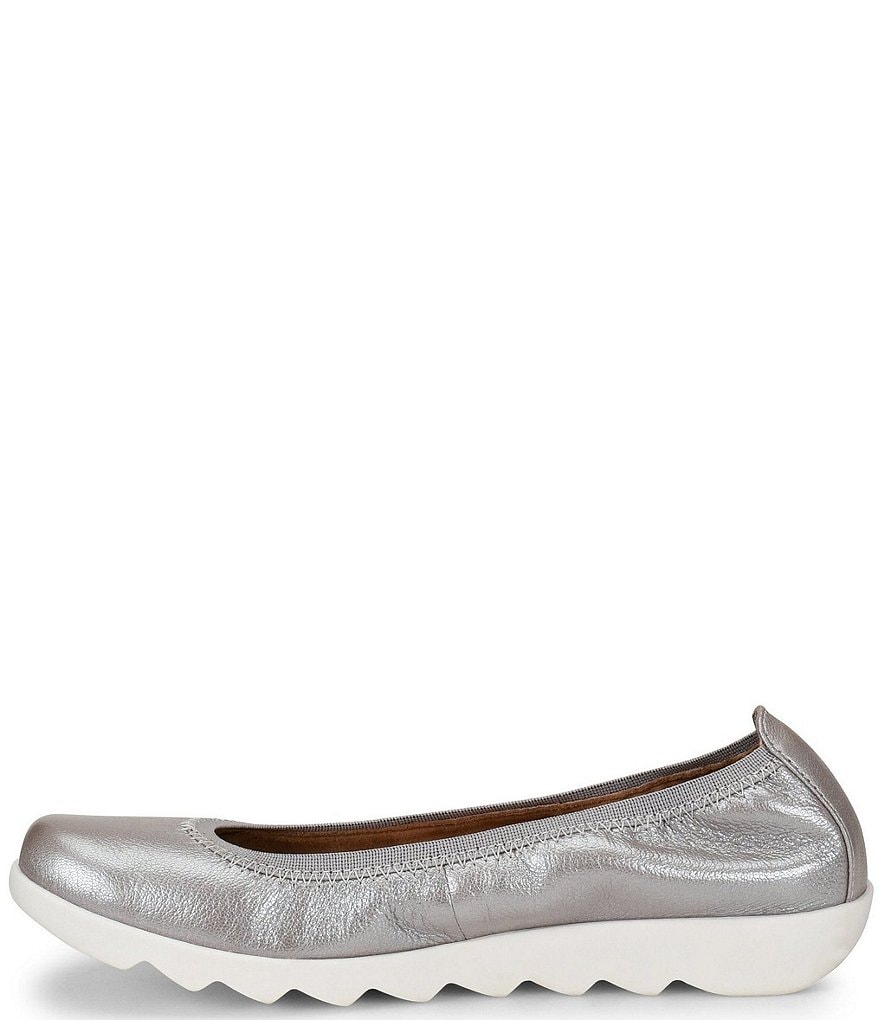 Comfortiva Grace Metallic Leather Elastic Skimmers Flats