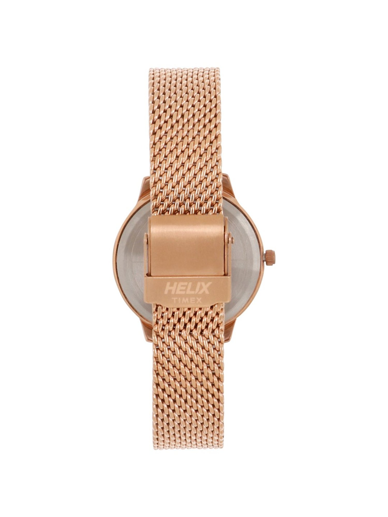 Helix By Timex Blue Round Dial Analog Stainless Steel Women Watch - TW022HL18