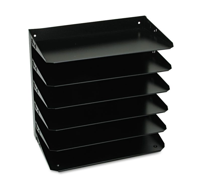 Steelmaster Multi-Tier Horizontal Legal Organizers Six Tier Steel Black 2646HLBK