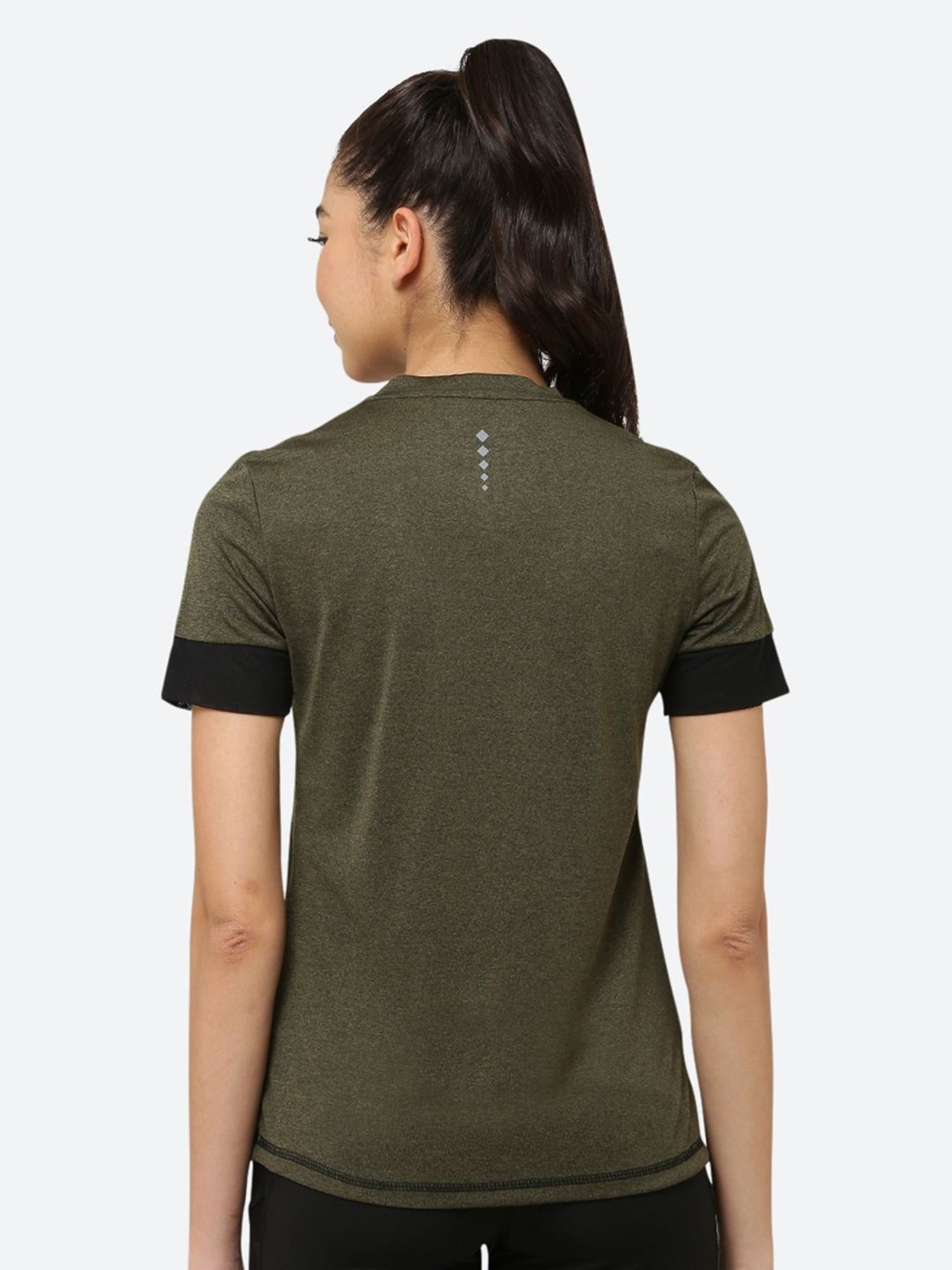 Fitleasure Olive Textured T-Shirt
