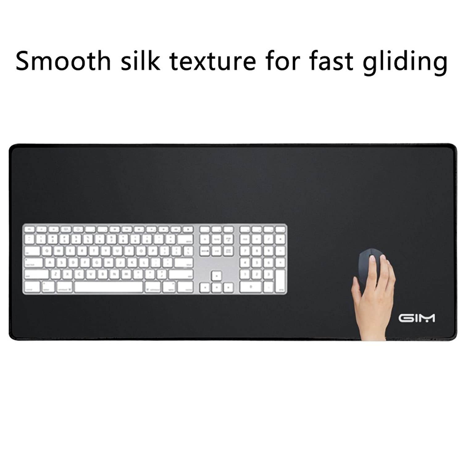 Large Mouse Pad with Stitched Edge, SAMIT Extended Gaming Mouse Pad XL Mousepad Premium-Textured Mouse Desk Pad Keyboard Pad Waterproof Non-Slip Rubber Base Long Mice Pads Mouse Mat for Laptop, PC