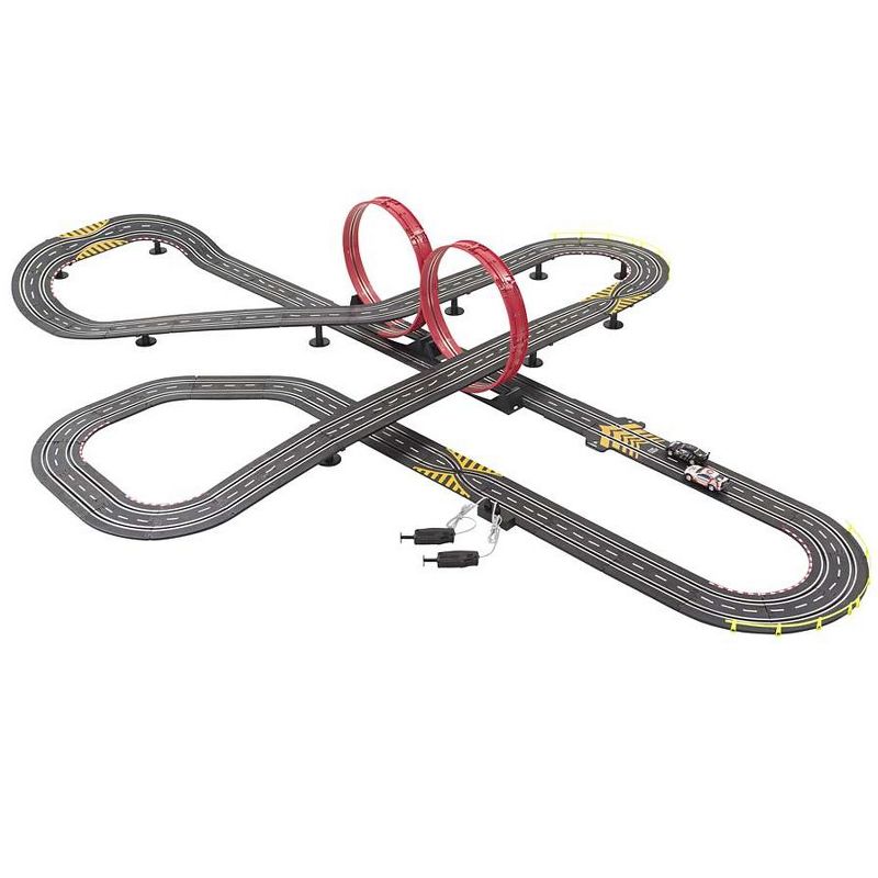 HearthSong 34'L Super Loop Speedway Customizable Race Car Track with Two Race Cars