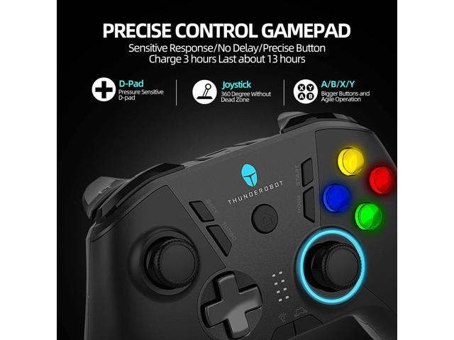 ThundeRobot G50 Wireless Gaming Controller,Gamepad USB PC Joystick Gamepad with Customized Buttons, Dual Vibration Motors, Ergonomic Laptop Game Controller for PC with Windows Vista/7/8/8.1/10