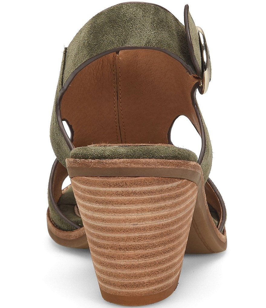 Sofft Maben Suede Slingback Block Heel Sandals