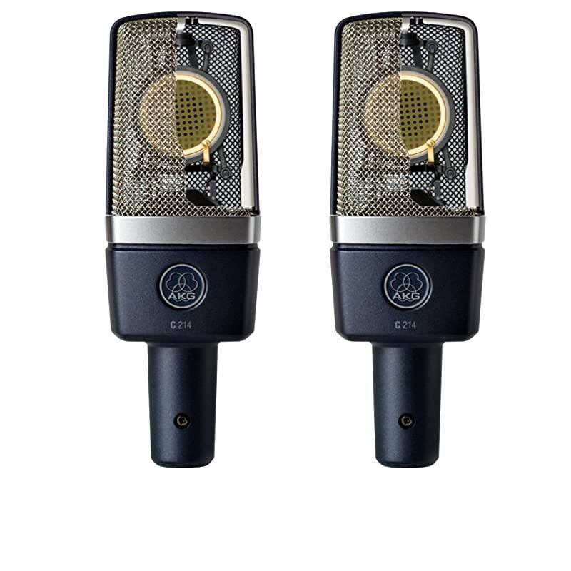 C214 Professional Large-Diaphragm Condenser Microphone, Matched Pair