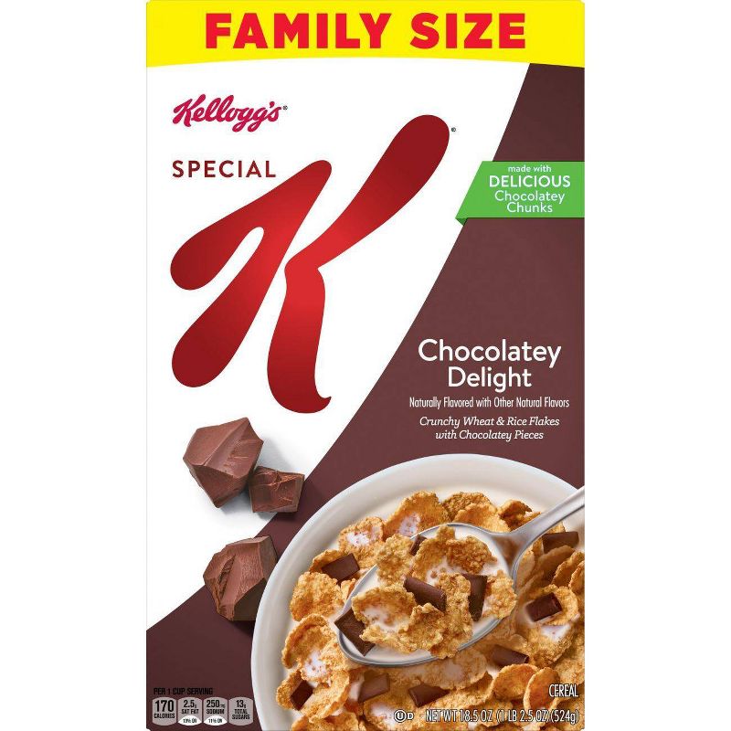 Special K Chocolately Delight Breakfast Cereal, Family Size - 18.5oz  - Kellogg's
