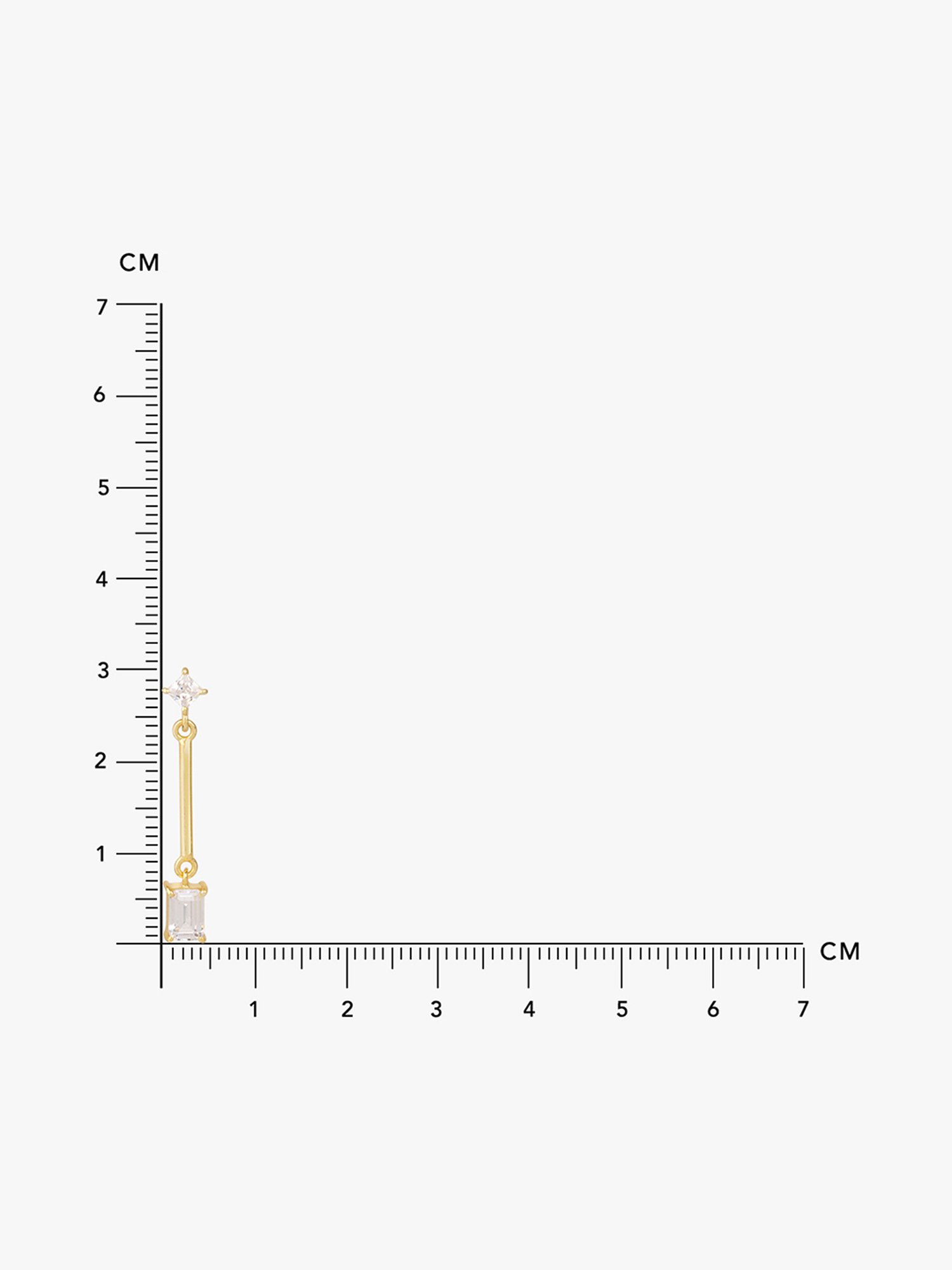 March by FableStreet 92.5 Sterling Silver Geometric Drop Earrings in 18k Gold-Plating