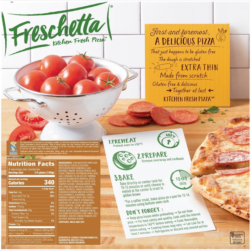 Freschetta Gluten Free Pepperoni Frozen Pizza - 17.78oz