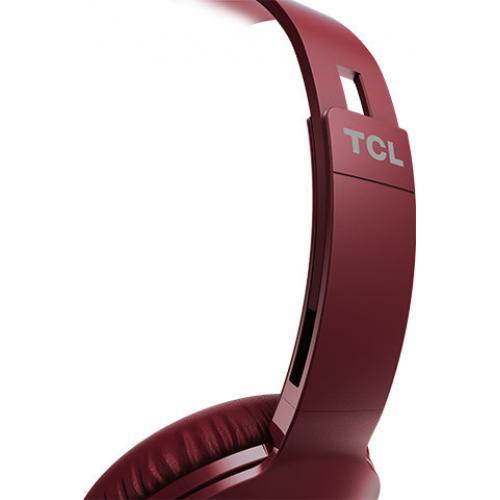 tcl mtro200 onear wired headphones with builtin mic  burgundy crush