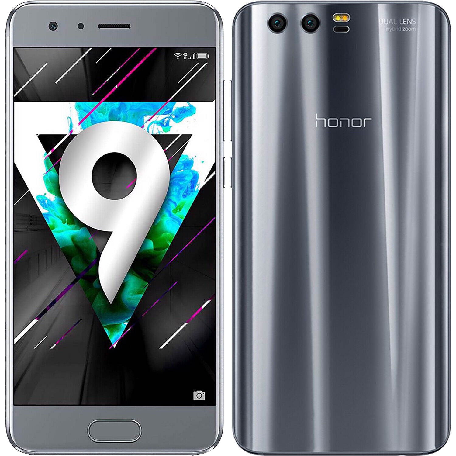 Honor 9 Dual-SIM 64GB ROM + 4GB RAM (GSM Only | No CDMA) Factory Unlocked 4G/LTE Smartphone (Gray) - International Version