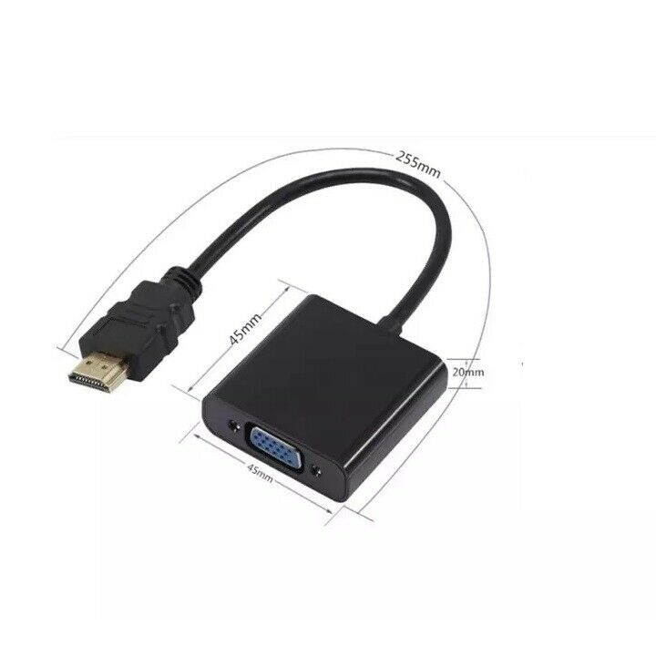 1080P HDMI Male to VGA Female Video Cable Cord Converter Adapter For PC Monitor