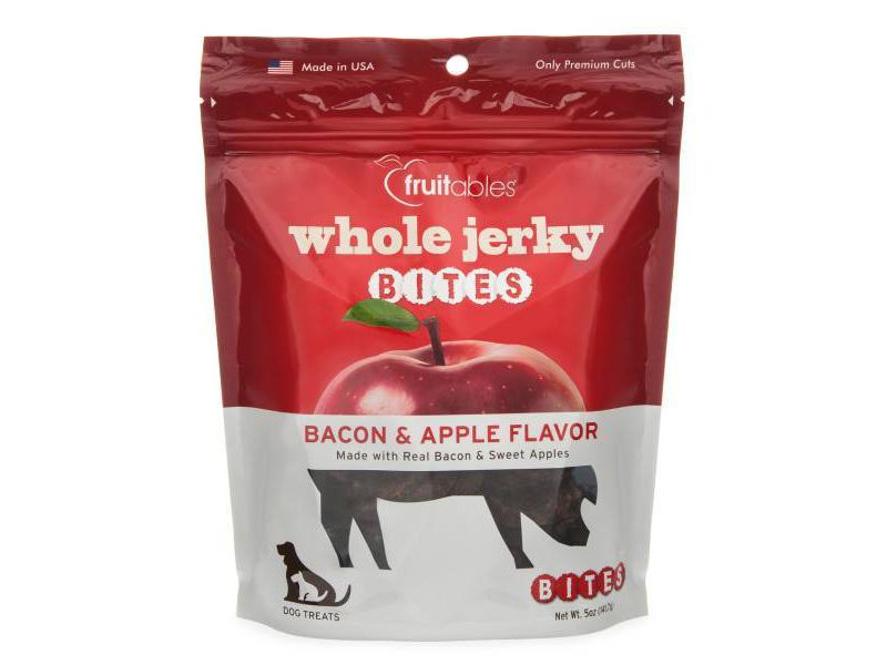 Fruitables Whole Jerky Bites Bacon and Apple Dry Dog Treats - 12oz